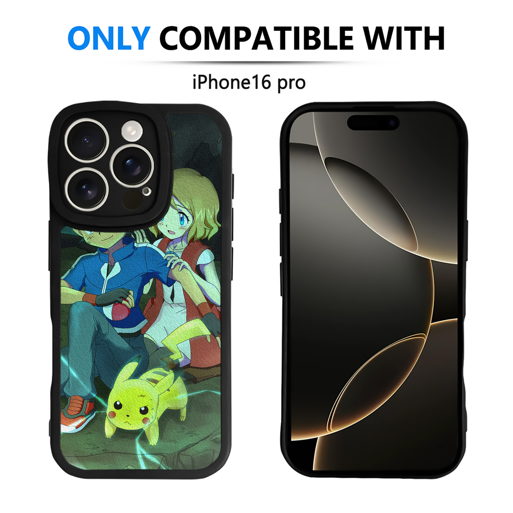 （画像用） ポケットモンスター Pokémon 【iPhone 16シリーズ対応】シリコンスマホケース（レザー調） 材質：シリコン